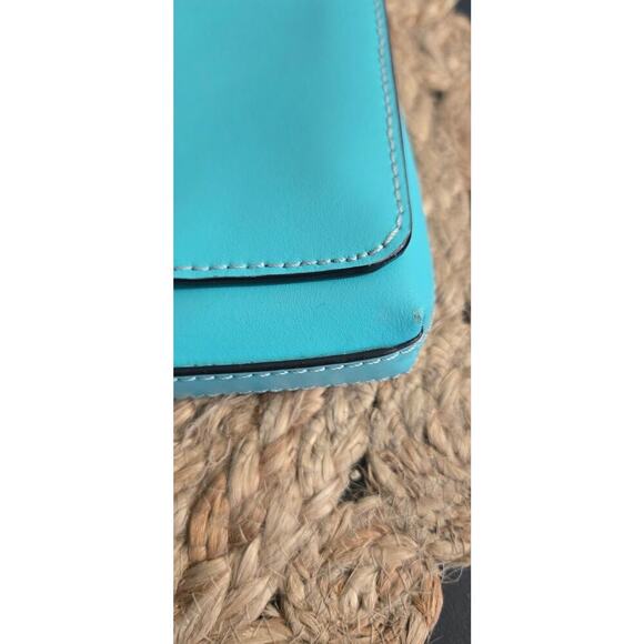 Kate Spade Aqua Bow Clutch Pre-Loved Turquoise Blue - Picture 11 of 11
